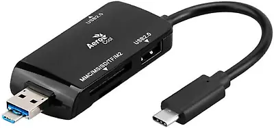 Aerocool Hub USB Type-C Male To Female Usb-A/Micro USB/SD Card Reader Splitter • $9.90