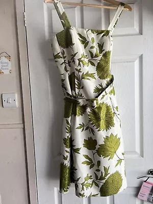 £19.99 • Buy Green White Jessica Howard Dress 12 Fit And Flare