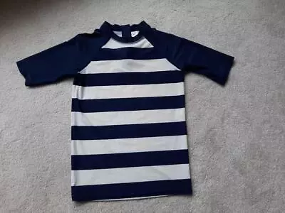£7.50 • Buy Boys M&S Striped UPF50+ UV Sun Protection Swim Rash Guard Vest Top 13-14 Yr 164