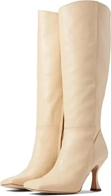 $139.99 • Buy Sam Edelman Adi Eggshell Squared Toe Spool Heel Leather Knee High Fashion Boots