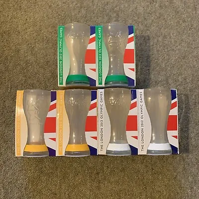 Set Of 6 McDonalds London 2012 Olympic Games Coca Cola Glasses Unused Boxed • £19.99