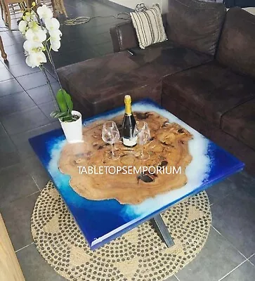 Ocean Design / Unique Coffee Table Epoxy Console Table Epoxy Center Custom Table • $484.14