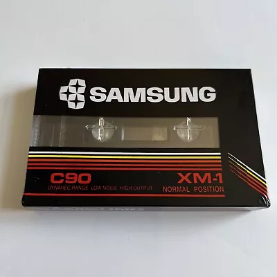 SAMSUNG XM-1 C90 TYPE I BLANK AUDIO CASSETTE TAPE 1980s BRAND NEW AND SEALED • £13.99