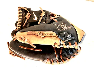 NIKE Air Show Elite 11.5 Inch LHT Baseball Glove Trapeze Style Black Brown • $29.85