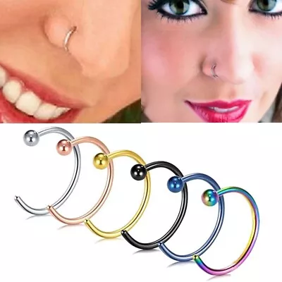 20Pcs U Shape Tiny Fake Nose Hoop Ring Surgical Steel Cartilage Ear Piercing 20G • $3.99