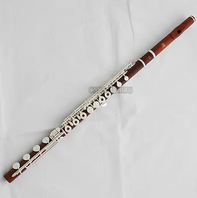 Concert Professional Rose Wooden Flute 18 Holes Bb Foot Split E Key New Case • $1028