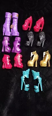 Monster High Doll Shoe Lot  7 Pair Boot Heels Purple Red Gold Green Black  • $18.90