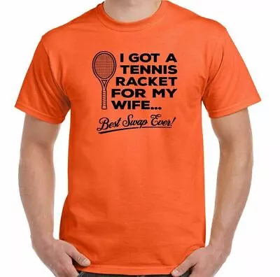 $12.32 • Buy Tennis T-Shirt Mens Funny Player Ball Top Birthday 40th 30th Racket For My Wife