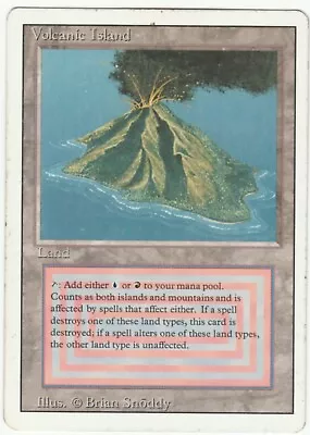 Revised Edition  MTG  Volcanic Island   Magic Dual Land • $524.95