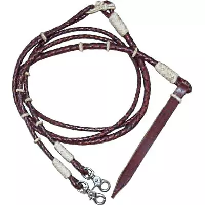 Vintage Vaquero Latigo Leather Rawhide Knots Romal Romel Rommel Cowhorse Reins • $229.99