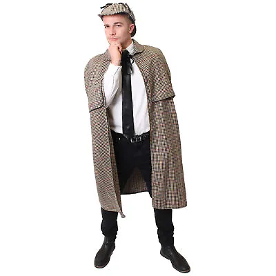 Victorian Detective Costume Cape Hat World Book Day Fancy Dress Character  • £22.99