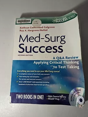 Acceptable- Med-Surg Success Second 2nd Edition A Q&A Review + CD-ROM F.A. Davis • $14.88