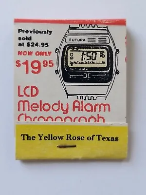Vintage Advertisement Matchbook LCD Melody Alarm Chronograph (A) Unstruck • $4.50