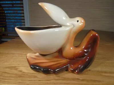 Vintage Pelican Ceramic Planter Caddy Mid-Century Kitschy • $19.95