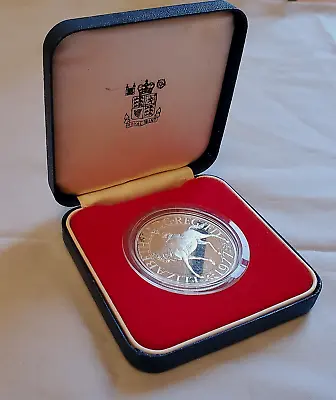 £79.99 • Buy Queen Elizabeth II Solid Silver Coin Old Jubilee Medal 1977 Proof Crown Vintage