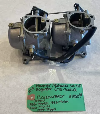 Mariner / Yahama Outboard 60 HP Carburetor 1383-7965M 1383-7967M 1389-7966M • $350