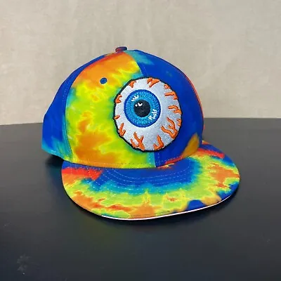 Mishka NYC Tie Dye Snap Back Flat Bill Eyeball Hat • $50