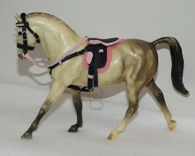 £26.50 • Buy Handmade Pink Black Leather Saddle Bridle Tack 1:12 Classic Breyer Horse NOT Inc