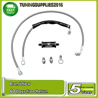 For FG Ford Falcon XR6/G6 Turbo Braided Oil Feed Line Kit 40 Micron Filter • $89.99