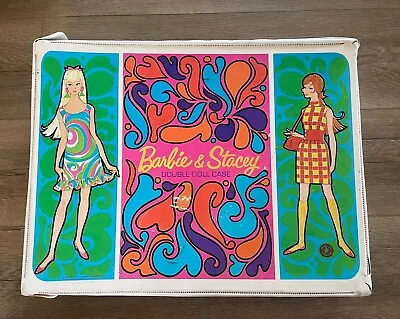 Barbie & Stacey Double Doll Case Vintage Wardrobe 1967 Mattel • $50