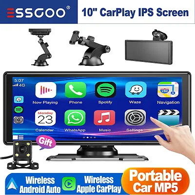 10.26  Portable Carplay Car Wireless Apple & Android Auto GPS Touch Screen + CAM • $94.99