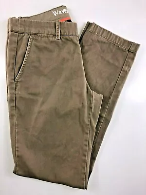 J. Crew Waverly Chino Brown Flat Front Straight Leg Jeans Size 2 28x31  • $19.95