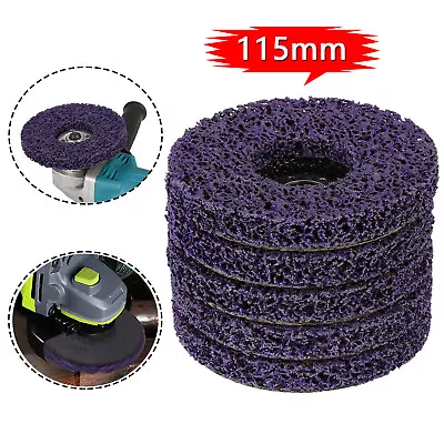 5/10Pcs 115mm 4.5  Poly Strip Disc Abrasive Wheel Paint Rust Removal For Grinder • £13.28