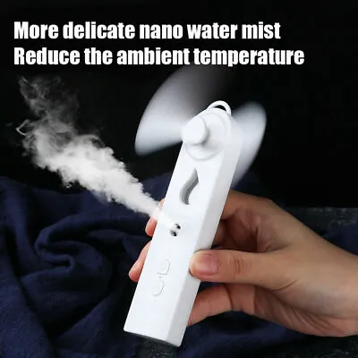 Water Spray Handheld Misting Fan Battery Operated Mini Fan Personal Use USA • $5.98