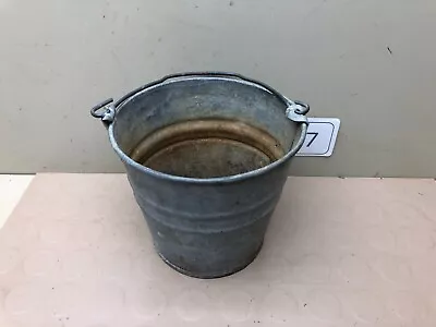 Vintage Small Galvanized Pail Bucket With Handle • $13.95