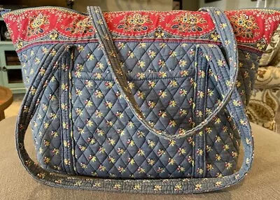 Vintage 2004 Vera Bradley Miller Travel Tote Bag In  Emily  Pattern Retired • $24.99