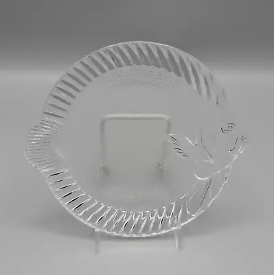 Mikasa Crystal La Pesce Fish Shaped Individual Salad Dessert Snack Appetizer Pla • $24.97