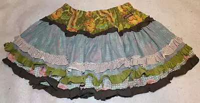 Matilda Jane You & Me Blue Green Ava Tulle Raven Twirl Tutu Skirt 8 • $39.99