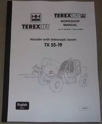 Terex-lift Tx-55-19 Telehandler Forklift Workshop Service Repair Manual Book • $69.99