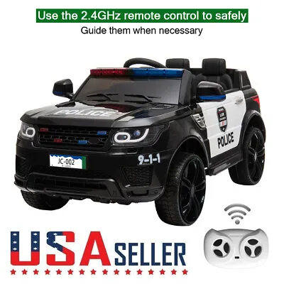 $242.99 • Buy 12V Kids Police Ride On Car Electric Car Toy With Remote Control & Music & Horn