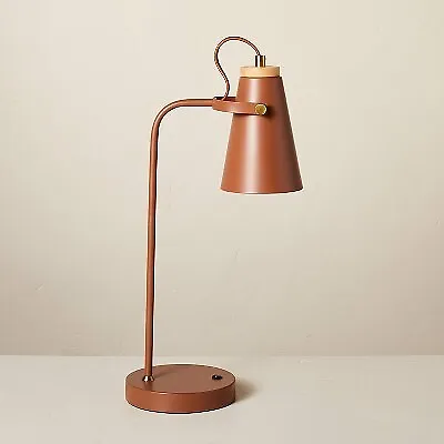 20  Metal Task Lamp With USB Port Terracotta Brown (Includes LED Light Bulb) - • $22.99