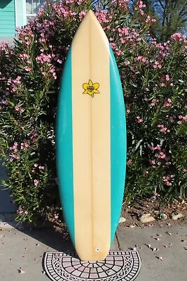 6'1 Nectar Simon Anderson Rare Vintage Teal Turquoise OG 80's Thruster Surfboard • $1850