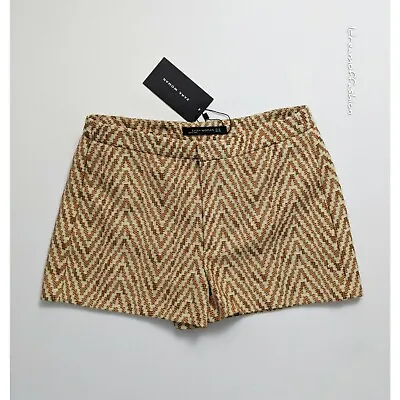 ZARA WOMAN Textured Jacquard Mini Shorts Size XS • $49.99