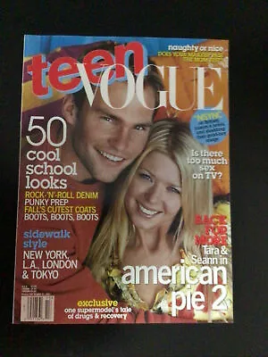 Fall 2001 Teen VOGUE *NSYNC American Pie To Britney Spears Tara Reid Seann Scott • $20