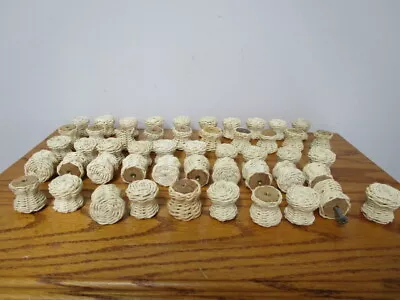 50 Unfinished Vintage Wicker Knobs Pull Cabinet Furniture With Hardware • $49.95