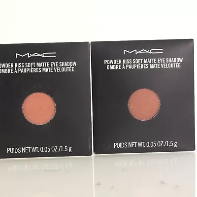 2 Mac Powder Kiss Soft Matte Eyeshadow Refill Pan 0.05 Oz EA IN STRIKE  POSE+MY • $12.99