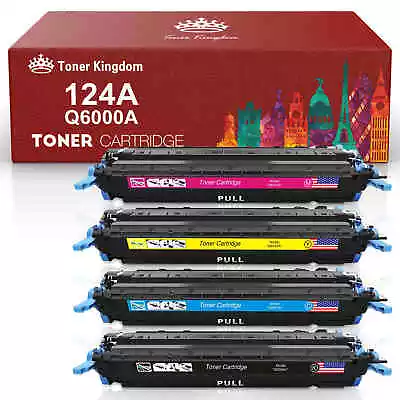 4 Color Toner Combo Set For HP LaserJet 1600 2600 2600n 2605 2605dnt Q6000A 124A • $74.59