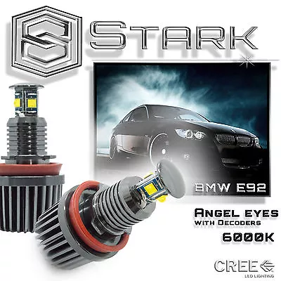 40W BMW H8 White HID Xenon 6000k Angel Eyes Halo Ring LED Light - E90 E92 E93 X5 • $35.79