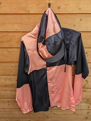 Race Safe Jockey Silks Shirt Bnwt XS Pink Navy Hat Cover M Read Description  • £60