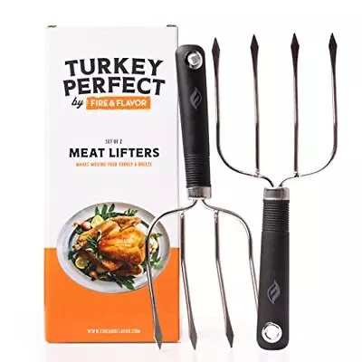 Turkey Lifter For Safer Handling And Cutting Heavy Gauge Stainless Steel Meat Fo • $24.90