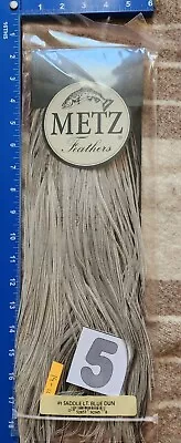 Metz Grade #1  Rooster Saddle Light Blue Dun Umpqua Dry Hackle (no5) • $59