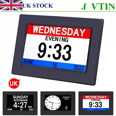 Home Digital Calendar Alarm Day Clock Day Clock Calendar Large Screen Display • £30.99