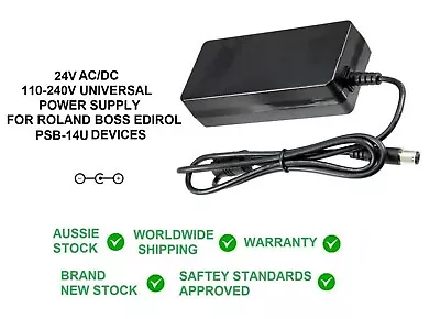 $57.80 • Buy 24v POWER SUPPLY For Roland Boss Edirol PSB-14U 24 Volt AC/DC 110-240V
