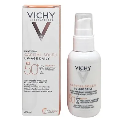 Vichy Capital Soleil UV - AGE DAILY. Anti Photo Ageing Water Fluid 40ml • $26.39