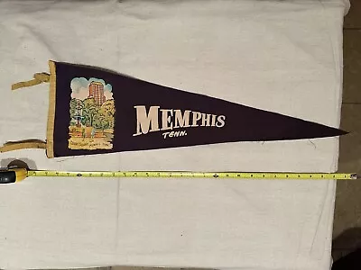 Vintage Memphis Tennessee Felt Pennant Court Square 26.5” • $35