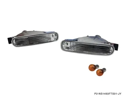 P2M Clear Front Turn Signal Lights Set 240sx S14 Zenki W/ JDM Front Navan Bumper • $50